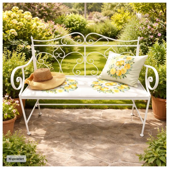 Gartenbank Menton Weiß 