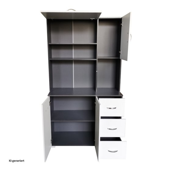 Küchenschrank Grau/Weiß Blanca 