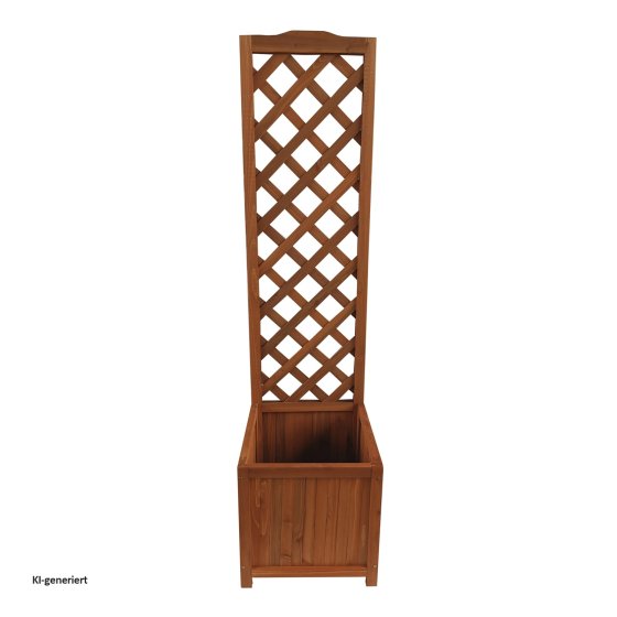 Pflanzkasten mit Rankgitter aus Holz Blumenkasten für Terrasse, Balkon und Garten 