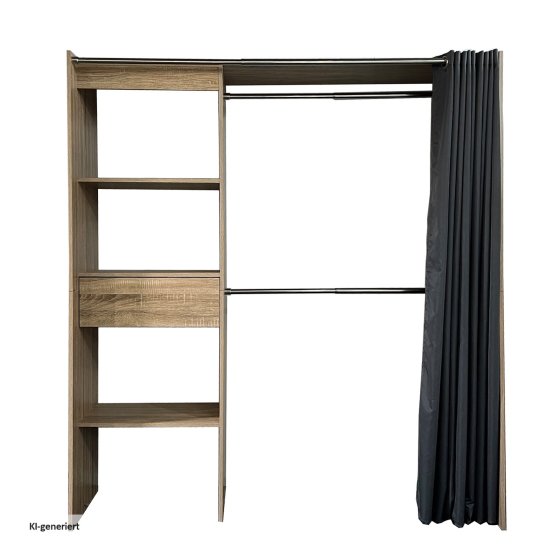 Offene Garderobe mit Vorhang Sonoma 