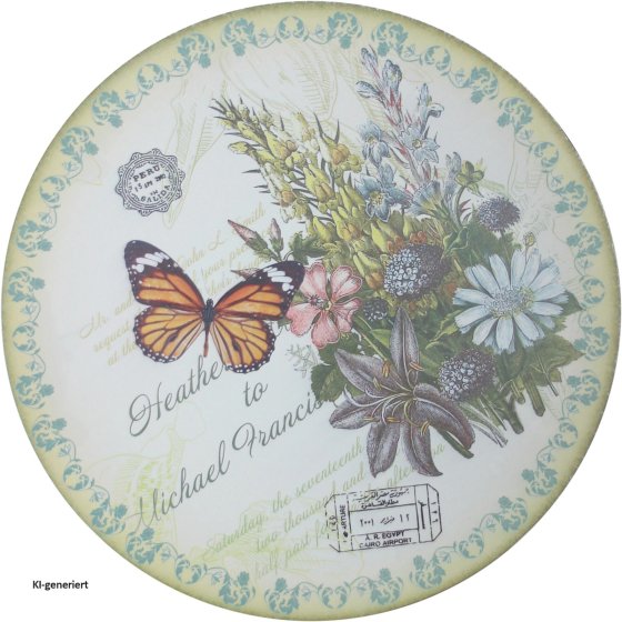 Gartentisch Celia Schmetterling Balkontisch Terrassentisch Metalltisch 