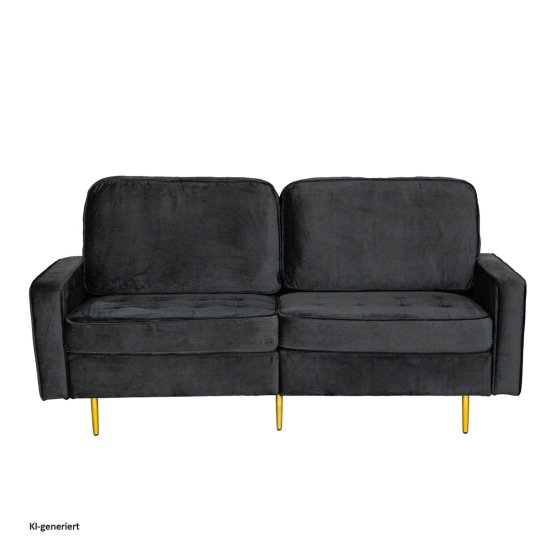 Sofa Sidonie Velvet Schwarz 