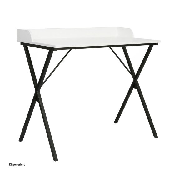 Schreibtisch Cedrik Weiß-Schwarz 