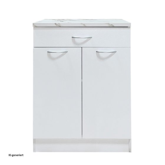 Küchenunterschrank Jenna Weiß 60 cm mit Schublade 