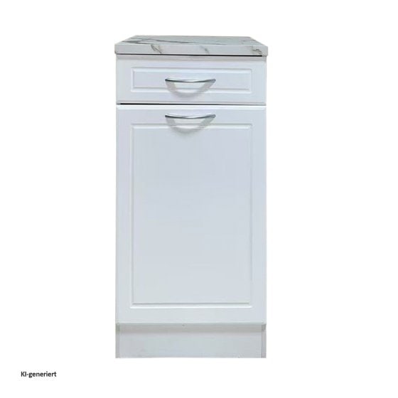 Küchenunterschrank Jenna Country Weiß 40 cm 