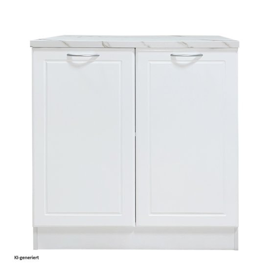 Küchenunterschrank Jenna Country Weiß 80 cm 
