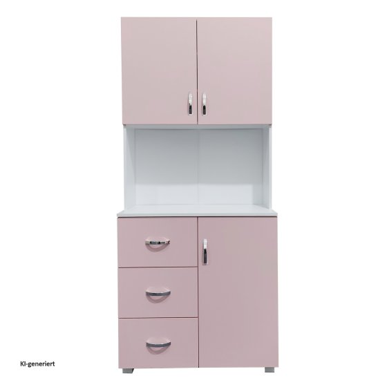 Badschrank Rosa Weiß 