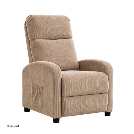 Liegesessel Jasna Cord Braun 