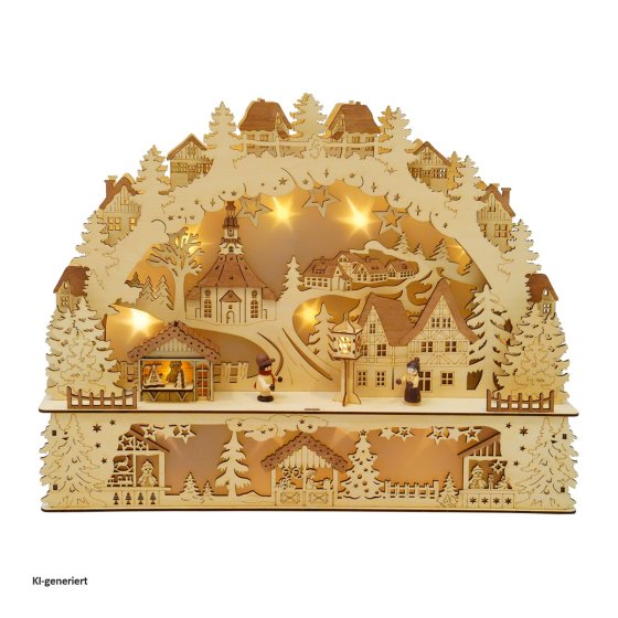 LED Lichterbogen Weihnachtsdorf 