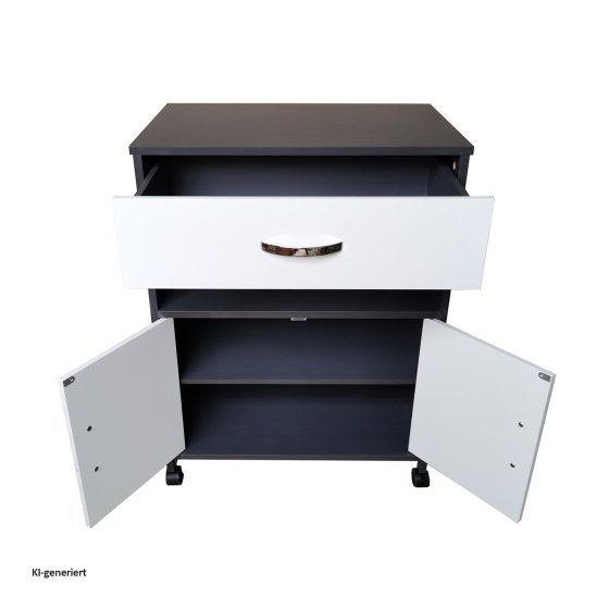 Küchenschrank Grau/Weiß Blanca 