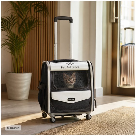 Haustier Transporttasche Trolley Rucksack Hund Katze 