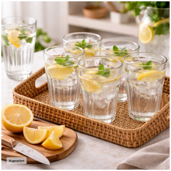 9 Trinkgläser 250 ml Wassergläser Glas spülmaschinengeeignet 