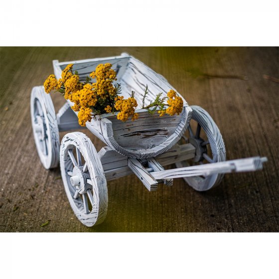 Holzhandwagen Weiß Rustikal Sommerset