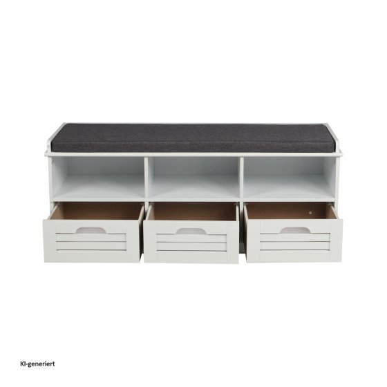 Schuhbank mit 3 Schubladen Kara 