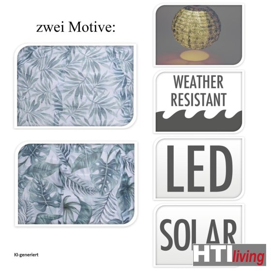 Solarlampe Blattmuster 