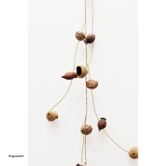 Natur-Wandbehang 12 tlg. Holz/Draht 