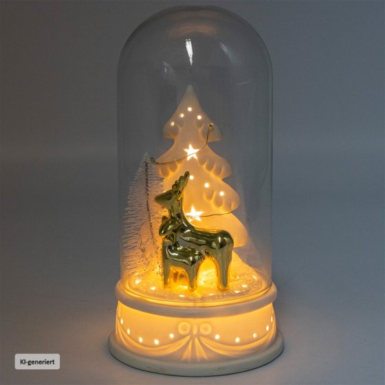 LED Glaskuppel auf Keramiksockel 