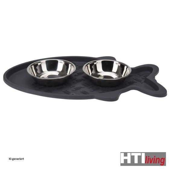 Tier-Futternapf, 2er Set Fisch 