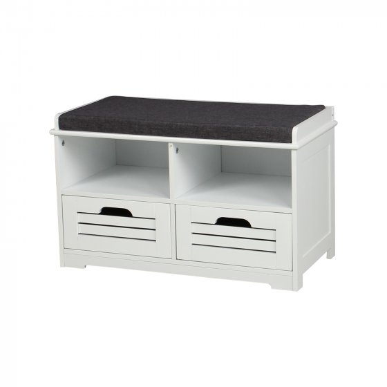 Schuhschrank weiß mit Sitzfläche