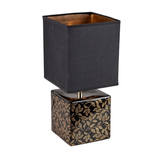 Lampe 35 cm schwarz/gold 