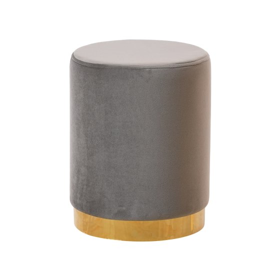 Hocker Reese Velvet Grau 