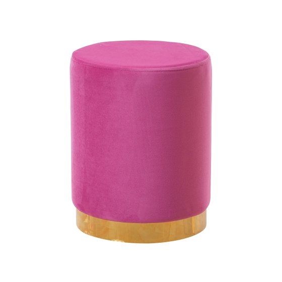 Hocker Reese Velvet Pink 