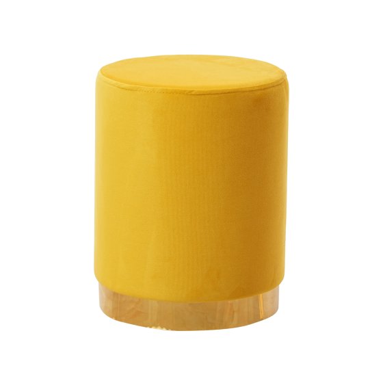 Hocker Reese Velvet Gelb 