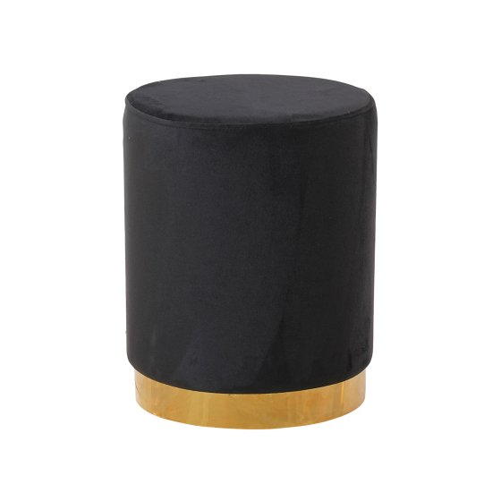 Hocker Reese Velvet Schwarz 