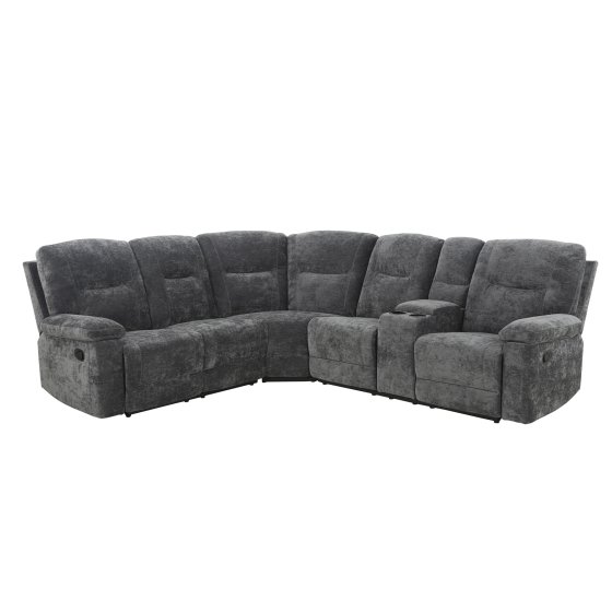 Ecksofa Evelina mit Liegefunktion Anthrazit 