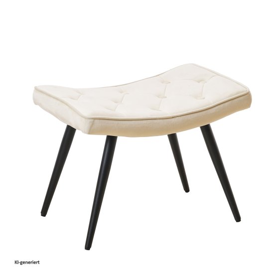 Hocker Freya Velvet Beige 
