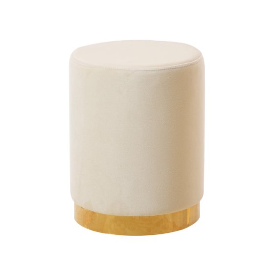 Hocker Reese Velvet Beige 