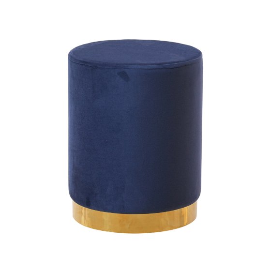 Hocker Reese Velvet Blau 
