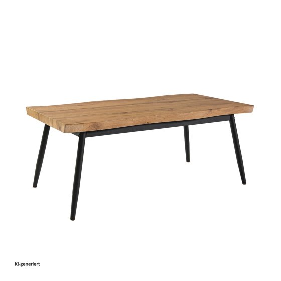 Couchtisch Edmund Rechteckig mit Wellenkante Artisaneiche 