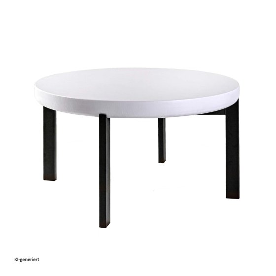 Couchtisch Eckhard Ø 80 cm Weiß 