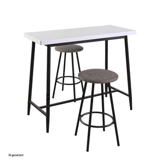 Bartisch mit 2 Hockern Erik Weiß 