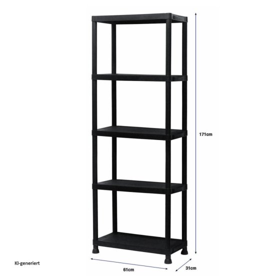 Standregal belastbar bis 25 kg pro Fach für Keller, Garage und Haushalt 