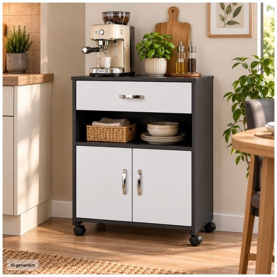 Küchenschrank Grau/Weiß Blanca 