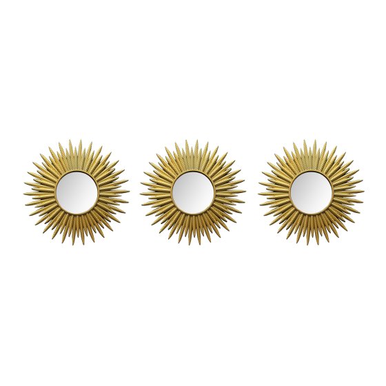 Spiegelset Ava 3-teilig Gold Ø 25 cm 