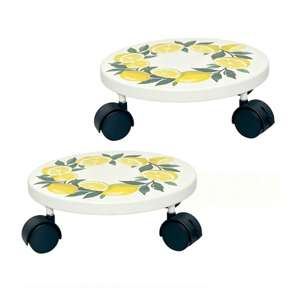 Pflanzenroller Menton Metall 2er-Set Weiß 