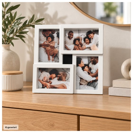 Bilderrahmen Ava Collage für 4 Fotos Weiß 