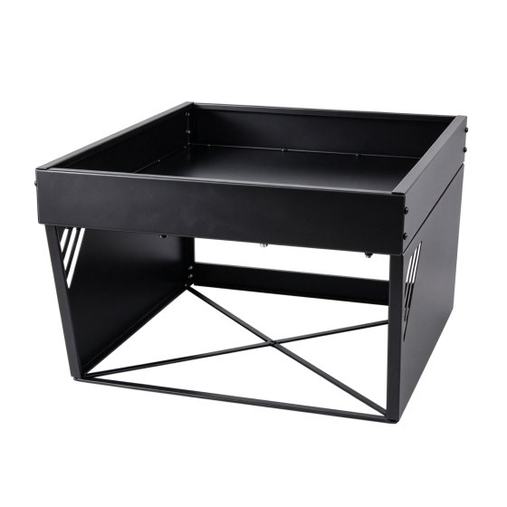 Rasenmähergarage mit Pflanzkasten Metall Schwarz 