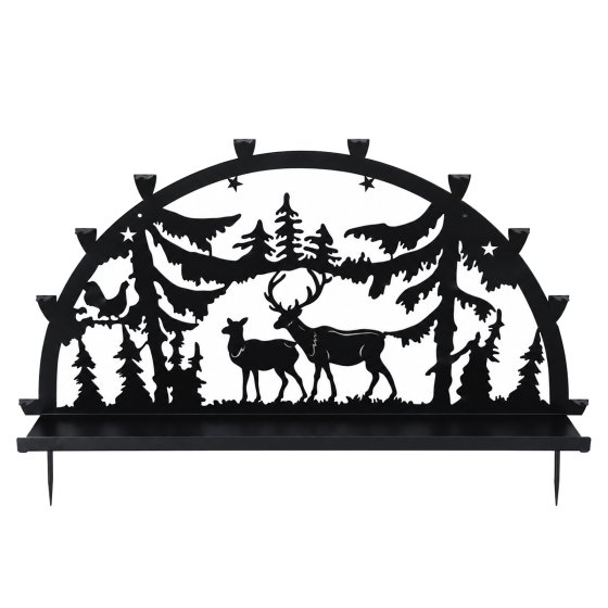Außenschwibbogen Hirsch 110 cm Metall Schwarz 