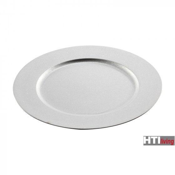 Dekoteller Glitter Silber 