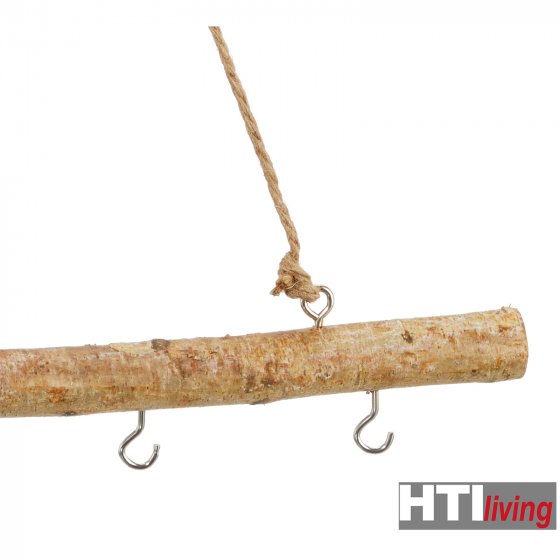 Hängedeko Holzstange mit Haken Natur 