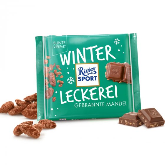 Ritter Sport Gebrannte Mandel Winterleckerei Vollmilchschokolade 100g 