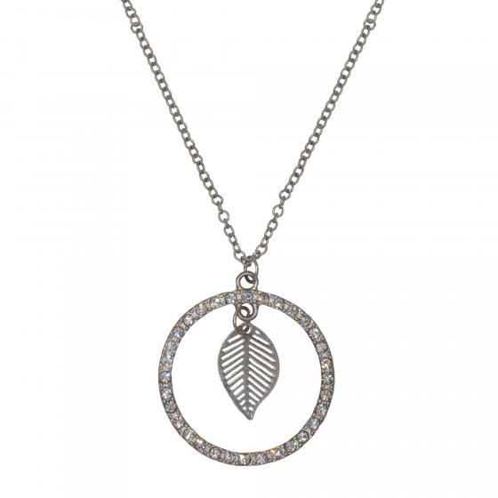 Set Kette Armband Ohrringe Metall gesandet glanz Glasstein weiß 