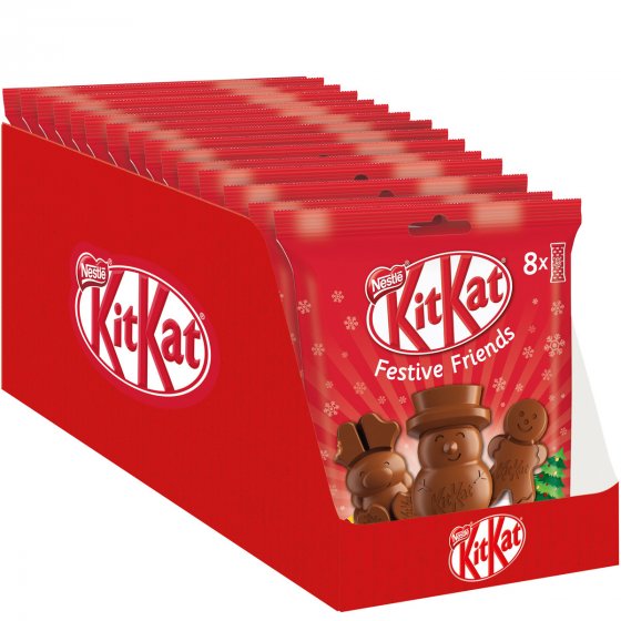 KitKat Festive Friends Milchschokolade mit Knusperwaffel 65g 15er Pack 