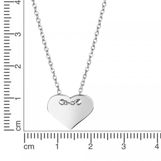 Collier Edelstahl Herz 