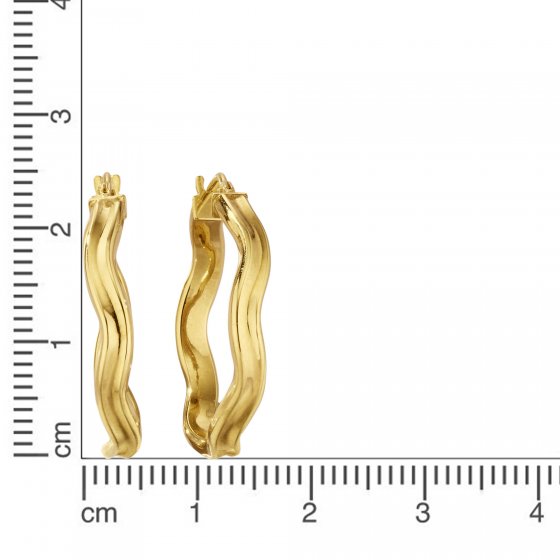 Ohrringe 375/- Gelbgold glanz Wellen 
