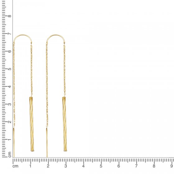 Ohrhänger 375/- Gelbgold glanz diamantiert 